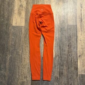 Lululemon Athletica Align 26.5” Orange Leggings